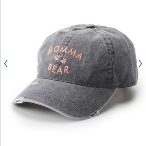 NEW Embroidered Momma Bear Hat Distressed Baseball Cap Women’s